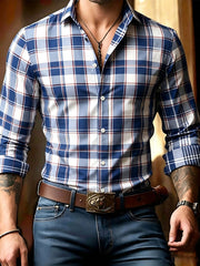 Men's Casual Plaid Shirt
