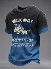 Men's Prostate Cancer Awareness Printed Casual T-Shirt