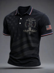 Men's 9/11 25th Anniversary We Will Never Forget Printed Shirt