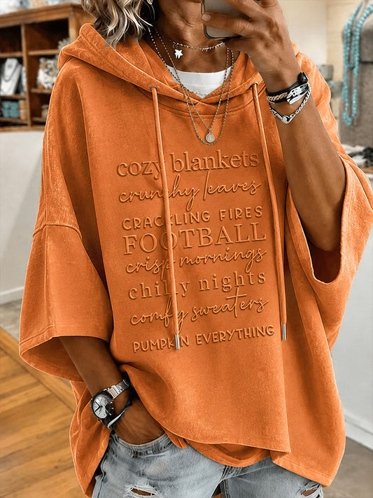 Women's Cozy Blankets Crunchy Leaves Football Sweatshirt