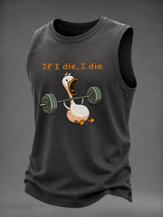 Men's IF I DIE I DIE VINTAGE GYM Casual Tank Top