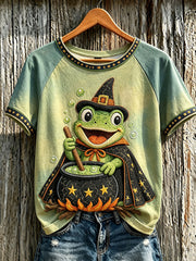 Women's Halloween Frog Casual T-Shirts