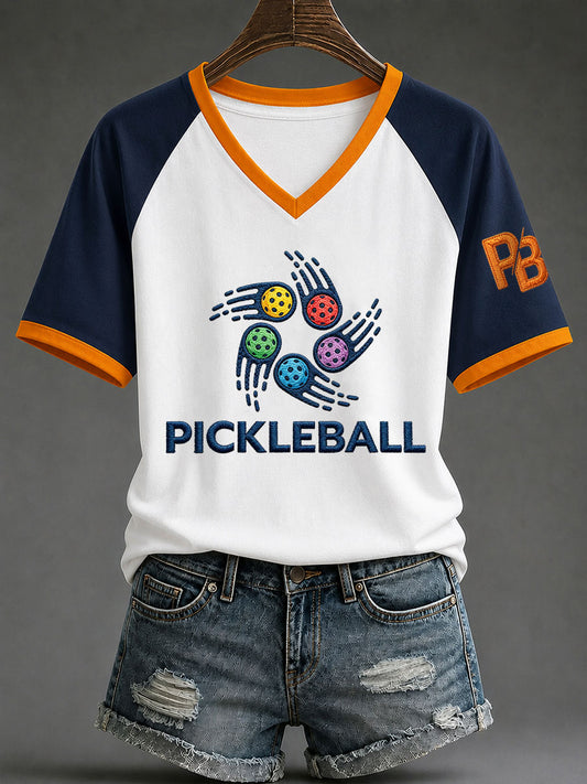 Women’s Pickleball V-Neck T-Shirts
