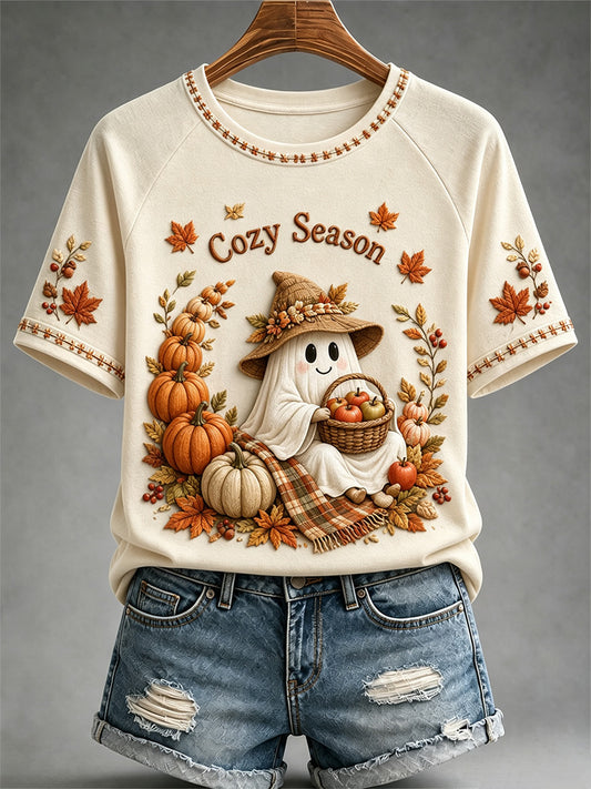Women's Fall Print Casual Tee