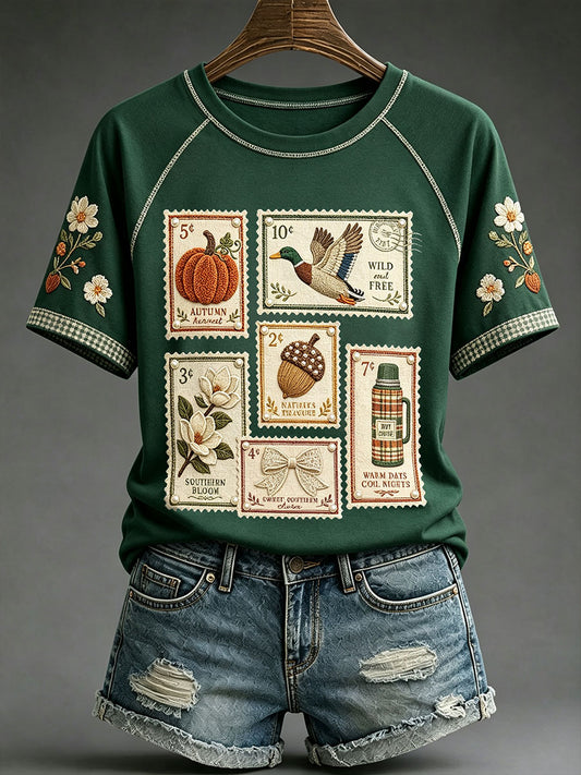 Women's Autumn Stamp T-shirts