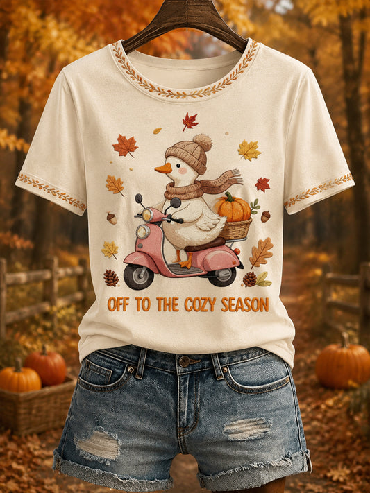 Women's Autumn Printed T-shirt