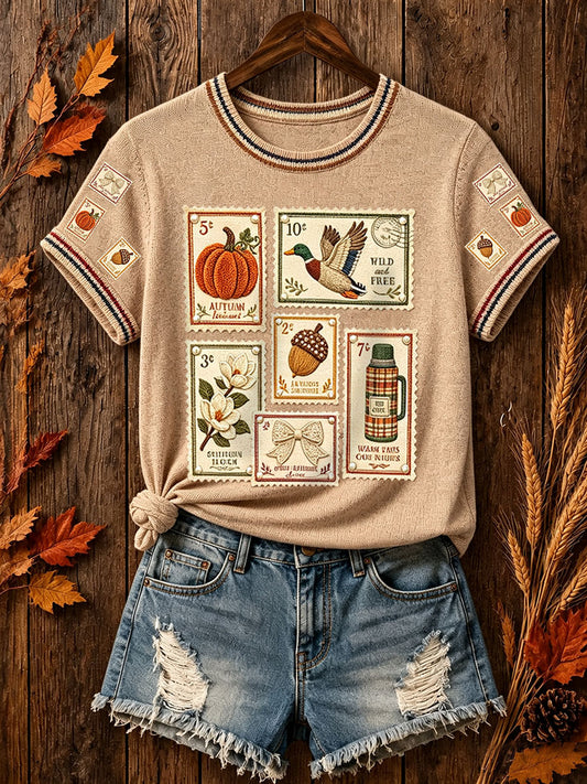 Women's Autumn Stamp Tops
