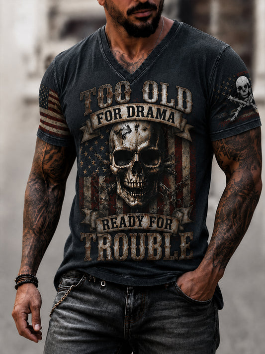 Men's Old Fuckers Club Printed Casual T-shirt