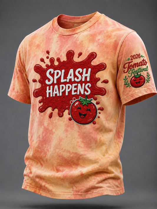 Men's La Tomatina In Spain Short Sleeves T-shirt