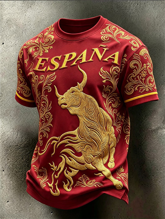 Men's 2026 España Football Fans Casual Short Sleeve T-Shirt