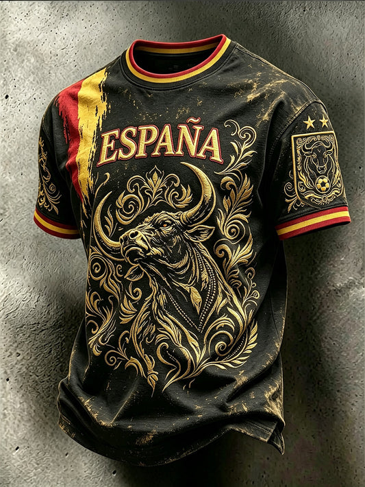 Men's 2026 España Football Fans Casual Short Sleeve T-Shirt