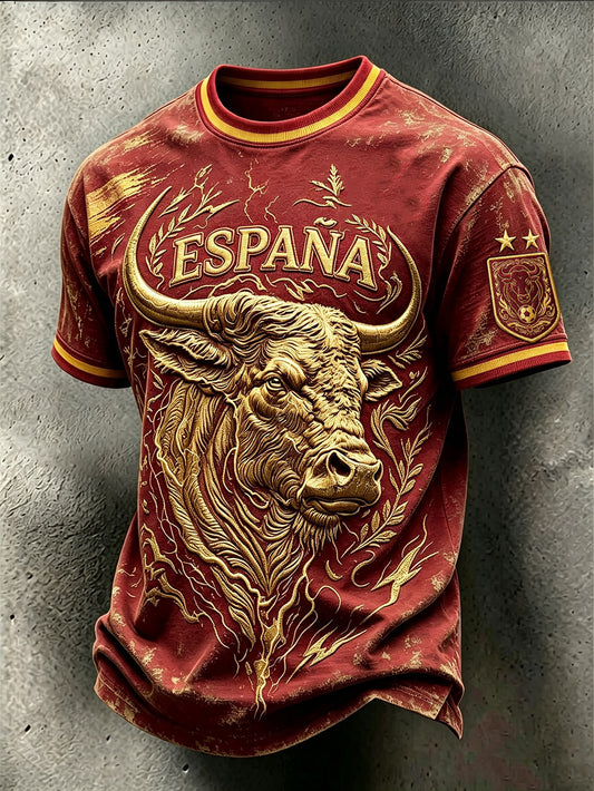 Men's 2026 España Football Fans Casual Short Sleeve T-Shirt