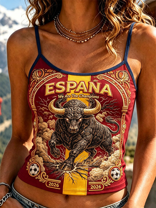 Women's 2026 España Football Fans Casual Vest