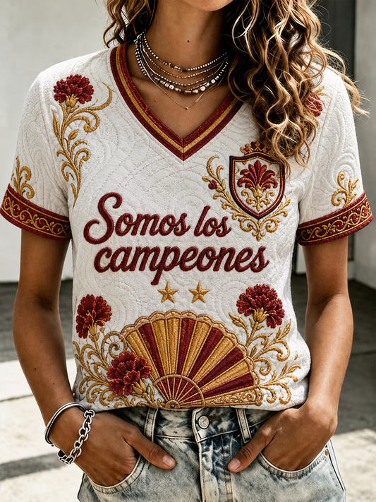 Women's España somos los campeones short-sleeved T-shirt