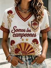 Women's España somos los campeones short-sleeved T-shirt