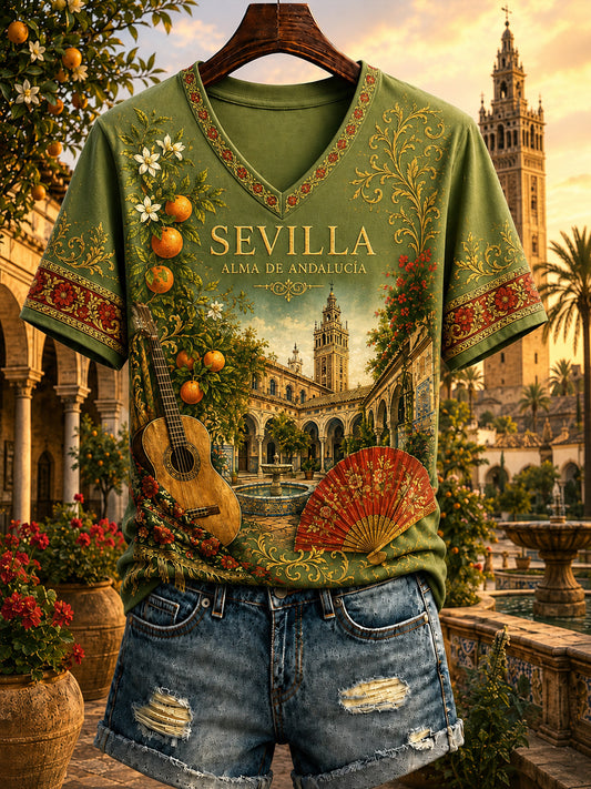 Women's España Art Lover Short Sleeve T-shirt