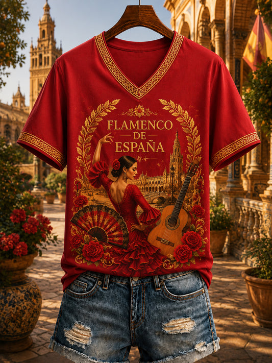 Women's España Art Lover Short Sleeve T-shirt