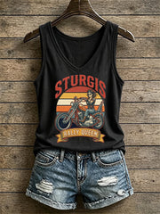 Women's Motorcycle Rally Printed Tank Top