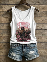 Women's Motorcycle Rally Printed Tank Top