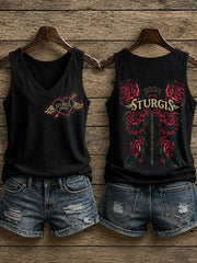 Women's Motorcycle Rally Printed Tank Top