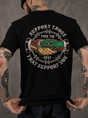 Men's SUPPORT THOSE THAT SUPPORT YOU Snake Graphic t-shirt
