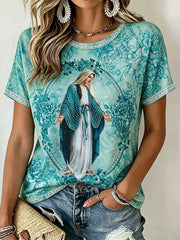 Women's Assumption of Mary Print T-shirt
