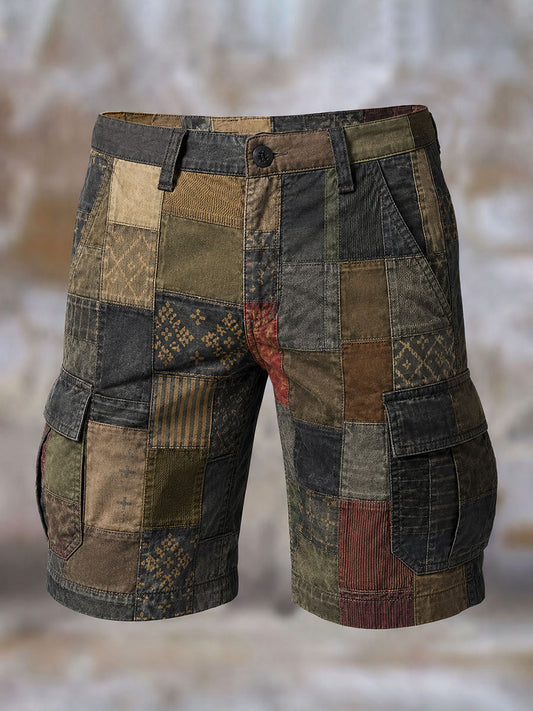 Men's Vintage Geometric Print Shorts