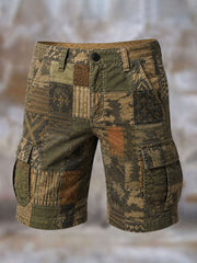 Men's Vintage Geometric Print Shorts