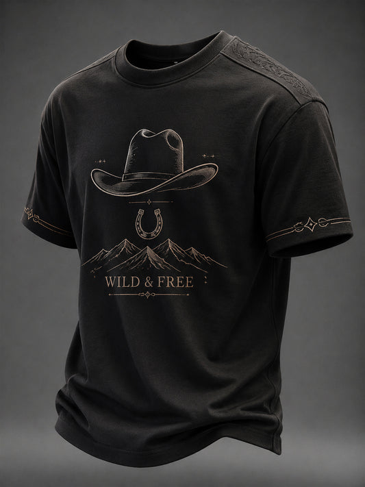 Men's Vintage Western Printed T-shirt