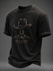 Men's Vintage Western Printed T-shirt