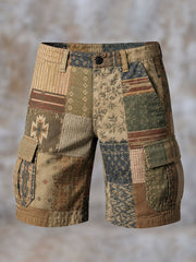 Men's Vintage Geometric Print Shorts