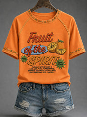 Women’s Fruit Of The Spirit Print Casual T-Shirt