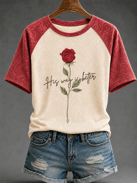 Women’s 'His Way Is Better' Printed Casual T-Shirt