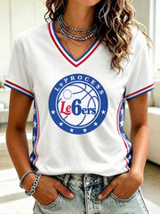 Men's Basketball 23 Printed V-neck T-shirt