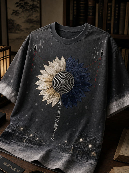 Unisex Japanese Books Reading Lover Art Printed T-shirt