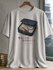 Unisex Japanese Books Reading Lover Art Printed T-shirt