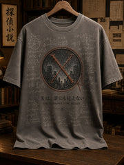 Unisex Japanese Books Reading Lover Art Printed T-shirt