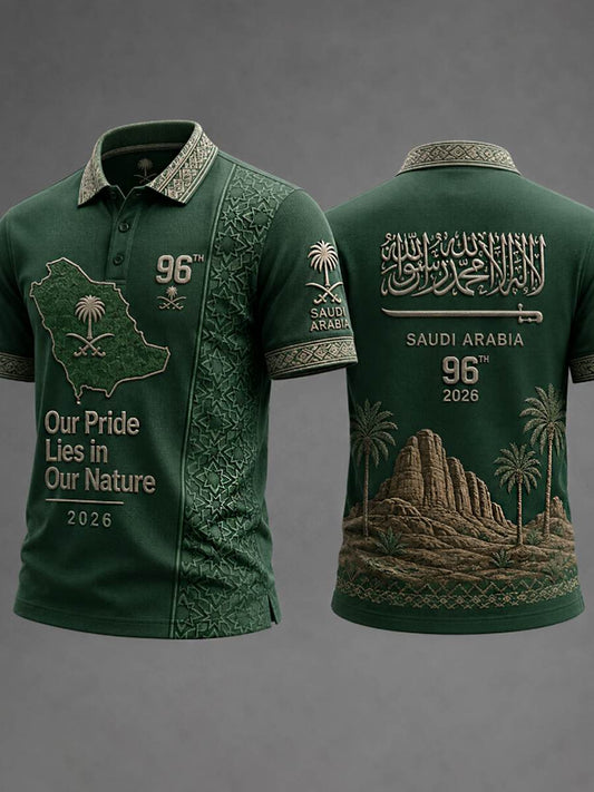 Men's Saudi Arabia's 96th National Day polo shirt