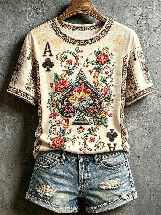Women's Poker Casual T-Shirts