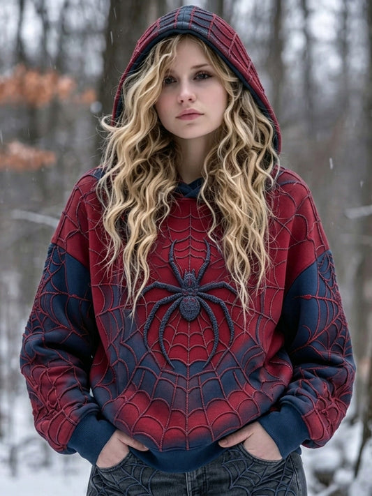 Women's Vintage Spider Print Comfy Sweatshirt
