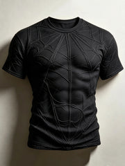 Men's Halloween Spiderweb Inspired Print short sleeves t-shirt