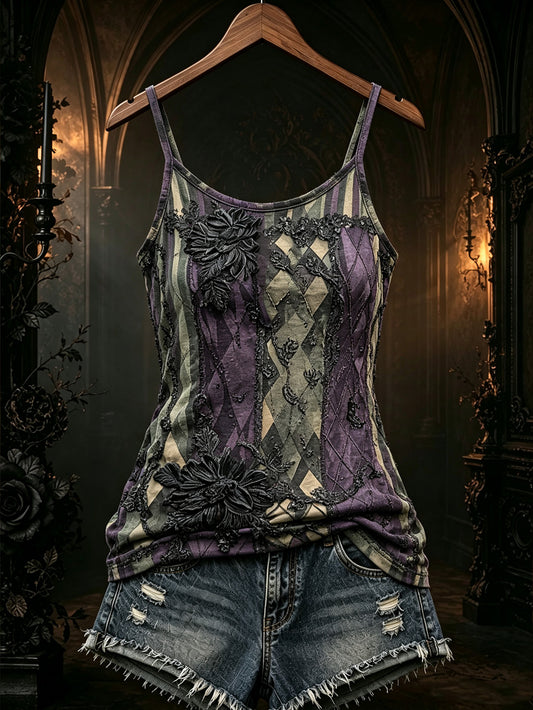 Women's Gothic pattern printed casual vest