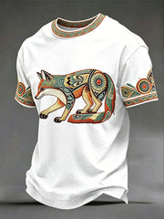 Men's Native Wolf Art Print T-Shirts