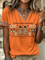 Women's Every Child Matters Printed Casual T-shirt