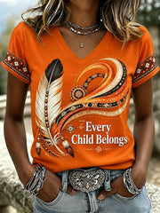 Women's Every Child Matters Printed Casual T-shirt