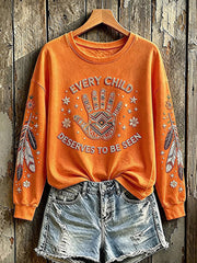Women's Every Child Matters Print Casual Sweatshirt