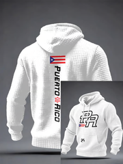 Men's Puerto Rico Printed Checkered Cotton Hoodie
