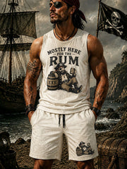 Men's "Mostly here for the rum" 2-Piece Sets