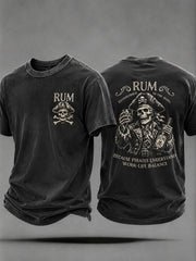 Men's "Because Pirates Understand Work-Life Balance" Fun Pirate Rum Casual Unisex T-shirt