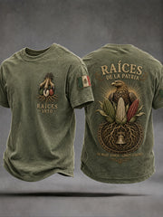 Men's Mexico Independence Day Art Printed T-shirt